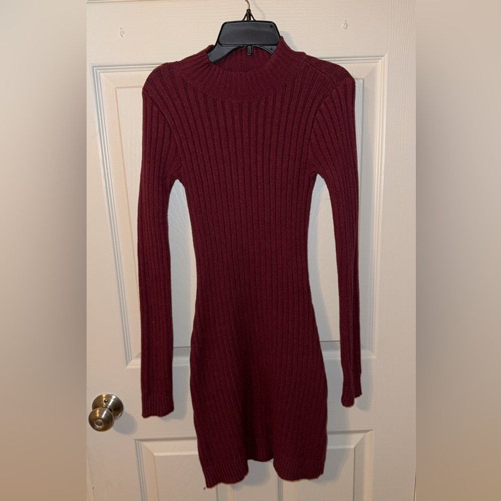 Hollister Burgundy Knit Dress